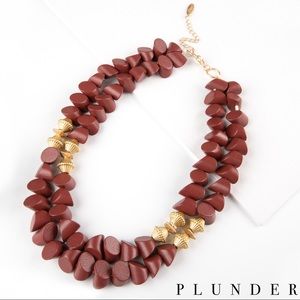 Plunder Burgundy Necklace